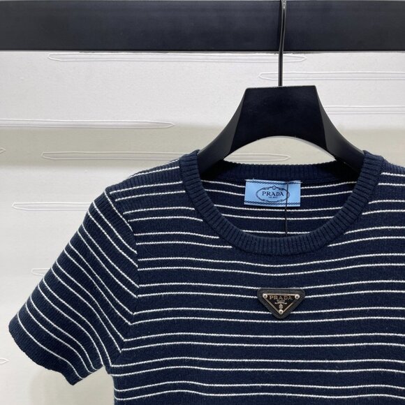 Prada striped knitted short sleeves - Picture 3 of 8